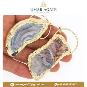Collar con Colgante de Punta de Flecha de Ágata Electrochapada, Bañado en Oro, con Cuarzo Marrón, Joyería de Regalo - Product Image 4