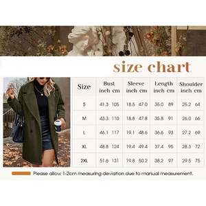 Gabardina clásica para mujer con cuello de solapa, abrigo largo con cinturón, doble botonadura, cortavientos, chaqueta de invierno personalizada - Product Image 6