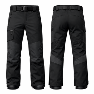 Pantalones Impermeables para Esquí y Snowboard con Cierre de Cremallera, Cinturón Ajustable y Rodillas Reforzadas - Product Image 1