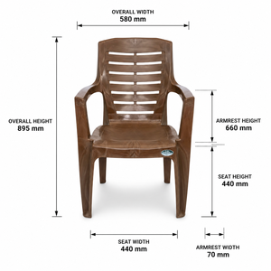 Modern Durable Fixed Armrest Plastic Conference Chair Stackable Office Furniture Brown Color Commercial School Use Home Office - Product Image 5