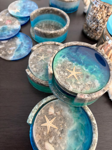 Posavasos de Resina Premium Hechos a Mano - Diseño Clásico Ecológico, Múltiples Formas y Colores, Personalizables para Cualquier Tema Decorativo - Product Image 4