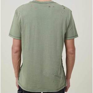 T-shirt homme tendance, nouvelle arrivée, matière de qualité supérieure, durable, effet usé, doux, respirant, pour un usage quotidien. - Product Image 1