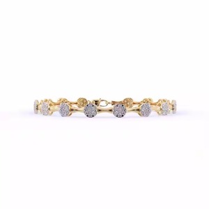 Top Sparkling Moissanite Diamond Bracelet High Quality 18K Yellow Gold Non-Fade Hip Hop Jewelry for <b>Men</b> and Women - Product Image 1