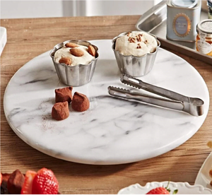 Organizador de Bebidas Giratorio de Mármol, Personalizado de Fábrica, Soporte Redondo para Servir Aperitivos, Lazy Susan de Mármol en Oferta - Product Image 4