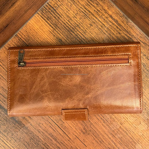 Vente en gros d'embrayages multifonctions en cuir de vachette véritable pour femmes, portefeuille en cuir pleine fleur, carte de crédit, téléphone portable, nouvelle collection 2025 - Product Image 5