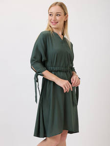 Elegante Vestido Midi Ajustado con Corte Evase para Mujer, Ideal para Fiestas Formales y Eventos Nocturnos, con Cintura Natural Ecológica, Disponible al por Mayor - Product Image 4