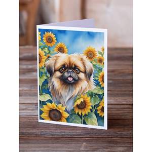 A7แปลกๆขนาด5x7โน้ตการ์ดเปล่าปักกิ่งในดอกทานตะวัน-แพ็ค8ใบพร้อมการ์ดอวยพรแบบซอง - Product Image 2