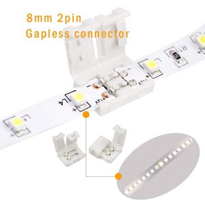 Kit Connettori per Strisce LED 8mm, Connettori a T ad Angolo Retto a 2 Pin Senza Soluzione di Continuità per FFC/FPC, Cavi Jumper per Strisce LED, Connettori Flessibili Piatti - Product Image 3