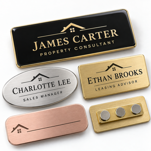 Placa de Identificación Metálica Personalizada para Uniformes de Personal, Logotipo Personalizado, Fabricante OEM al por Mayor - Product Image 1