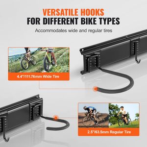 Supporto da Parete per Bici, Portabici per 6 Bici da Strada e 5 Caschi, Organizzatore Personalizzabile per Casa e Garage con 5 Ganci - Product Image 4