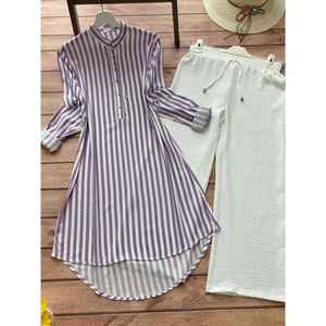 DISEÑADOR IMPRESIÓN DIGITAL TRABAJO KURTI CON PALAZZO VINO - Product Image 1