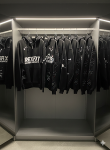 Sudaderas con Pedrería Personalizadas de Alta Calidad, Sudaderas Unisex con Cremallera, Hombros Caídos, Logotipo Bordado con Apliques, las Más Demandadas por los Clientes - Product Image 5