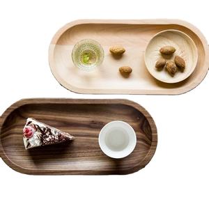 Petit plateau rond en bois magnifique plateau de décoration de cuisine plateau de service en bois 100% naturel en bois pur - Product Image 1