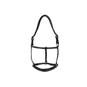 Cabestro de cuero marrón para caballo con hebillas metálicas y correas ajustables para equitación - Product Image 6