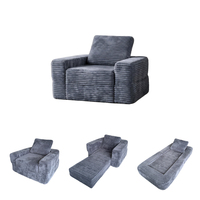 Sofá Cama Convertible para Sala de Estar, Empacado al Vacío en Caja, Muebles para Proyectos Mayoristas OEM ODM, Sofá Convertible Comprimido