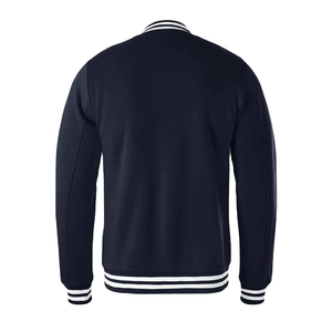 Men's <b>Black</b> <b>Fleece</b> Jacket Stand Collar Zipper Front Casual Style Solid Color Breathable Regular Fit Autumn Wear - Product Image 6