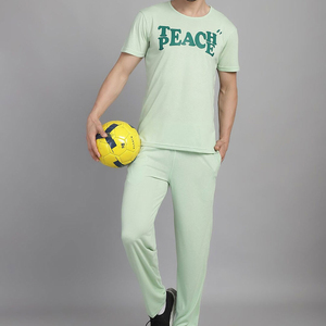 Wholesale Men Summer Tracksuits Set Top Trending Product Athletic Short Sleeve T Shirt and <b>Trouser</b> Set In Cheap Price - Product Image 5