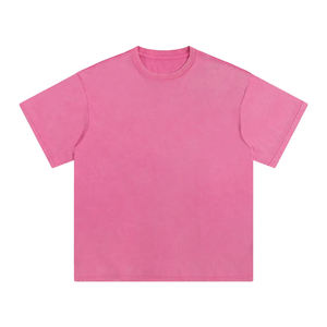 T-shirts vierges délavés à l'acide 100% coton de haute qualité, grammage lourd 230 g/m², coupe oversize pour hommes, vente en gros, impression personnalisée, effet délavé effet neige - Product Image 3