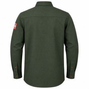 Chemise de travail personnalisée en coton ignifuge, couleur unie, vêtements de sécurité, manches longues, vêtements de protection, uniformes en gros, OEM - Product Image 3