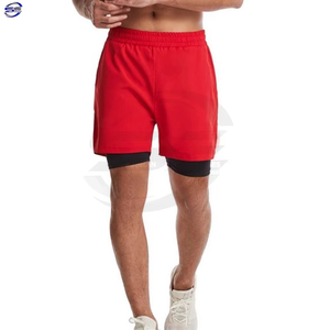 Pantalones Cortos Deportivos de Doble Capa para Hombre, Estilo Urbano, Color Sólido, Impermeables, Transpirables, para Entrenamiento, Running, Fitness - Product Image 5