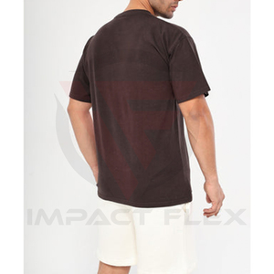 เสื้อยืดผู้ชายพรีเมียม 260gsm ผ้าฝ้าย 100% สกรีนโลโก้ได้ตามสั่ง สไตล์หรูหรา สตรีทแวร์ ทรงปกติ เป็นมิตรกับสิ่งแวดล้อม ระบายอากาศได้ดี ซักแบบแอซิดวอช - Product Image 4