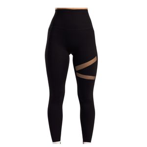 Leggings de sport taille haute pour femmes avec empiècements en maille, pantalons de yoga fitness extensibles, vêtements de sport d'entraînement, leggings d'entraînement OEM ODM en gros - Product Image 1