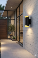 Lámpara LED de Pared Exterior Moderna, Cilíndrica, IP65 Impermeable, para Jardín y Balcón, Hecha en Vietnam