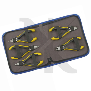 Jewelry Making Pliers Kits 5 pieces Ergonomic Handle Pliers Kit Size 120mm Chain, Flat, Round, Side <b>Cutter</b> & Top/End <b>Cutter</b> - Product Image 4