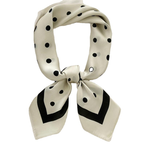 Custom Print Bandana Scarf Polyester Material Polka Dot Women's Vintage Style Multi-Functional Wholesale Bandana - Product Image 1