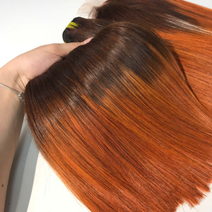 Precio al por mayor de alta calidad 100% vietnamita humano de moda Ombre Color naranja cabello de lujo precio asequible - Product Image 5