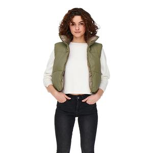 Chaqueta Corta Personalizada de Estilo Urbano para Mujer, Diseño Liso, Chaqueta sin Mangas para Mujer, Ajuste Regular, Cómoda y Resistente - Product Image 1