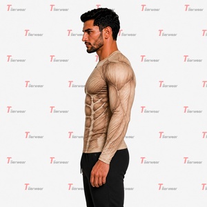 Camiseta de Compresión Elite MMA, 240 GSM, Poliéster y Spandex, Manga Larga, Absorbe el Sudor, Secado Rápido, Ajuste Atlético, Protección para Entrenamiento, OEM - Product Image 4
