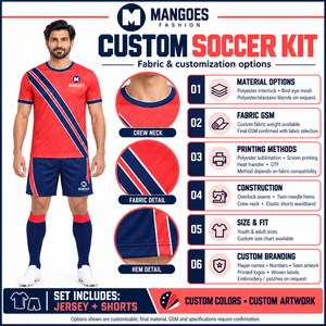 Ensemble d'uniformes de football personnalisés pour adultes unisexes, respirant, séchage rapide, maillot de football à col en V, short à cordon de serrage, entraînement d'équipe, match, 100% coton - Product Image 6