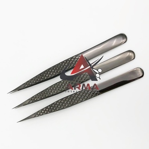 Pinzas para Pestañas de Alta Calidad, Curvas, de Precisión, de Acero Inoxidable, con Punta de Fibra Negra de Plasma, Aisladas, Probadas a Mano, Antimagnéticas - Product Image 6