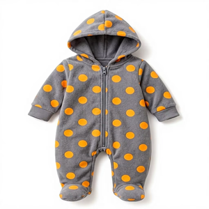 Mono con Capucha para Bebé Unisex 100% Algodón, Personalizable, Suave, Transpirable, para Recién Nacidos, Traje de Dormir Cómodo - Product Image 1