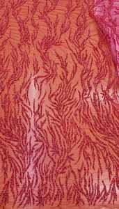 Tissu en Tulle Perlé de Cristal Fait Main, Broderie de Paillettes et Strass en Gros pour Robes de Mariée et de Soirée - Product Image 2