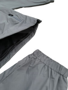 Chaqueta y pantalón elásticos para hombre con cremallera, 100% nailon, logotipo personalizado, impermeable, cortavientos, chándal extragrande para hombre - Product Image 6