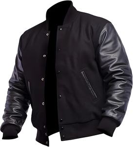 Veste universitaire personnalisée verte et blanche pour homme, col rabattu, fermeture boutonnée, coupe classique, style décontracté d'automne, couleur unie, matière PU - Product Image 2