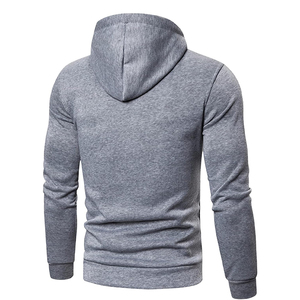 ฤดูใบไม้ร่วงและฤดูหนาวแฟชั่นใหม่ของผู้ชายเสื้อฮู้ดสีพื้นขนาดใหญ่เสื้อคลุมมีฮู้ดลำลองกีฬายิมสตรีทแวร์แฟชั่น - Product Image 2