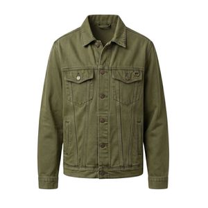 <b>Men</b> Cowboy Style Faded Cotton Vintage Denim <b>Jacket</b> Brown Distressed Breathable Cotton Acid Wash <b>Jackets</b> - Product Image 5
