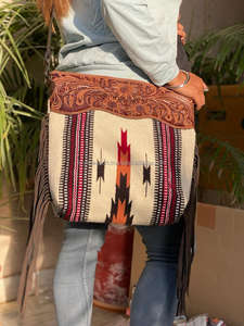 Nouvel arrivage de sac à main usiné à main sac à franges couverture de selle aztèque sac à bandoulière design unique de bohème sac élégant de haute qualité pour les femmes - Product Image 3