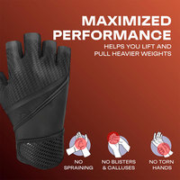 Guantes de Levantamiento de Pesas Resistentes para Entrenamiento de Fuerza con Muñequeras para Ejercicios de Gimnasio, Culturismo y Entrenamiento de Potencia