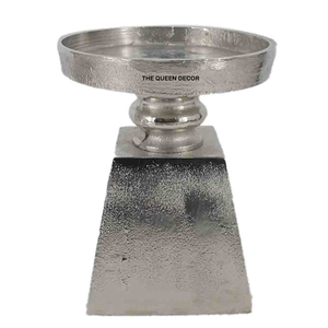 Support de bougie en métal de qualité supérieure, design unique en forme de bois de cerf, finition argentée brillante et polie, accessoire d'éclairage - Product Image 4