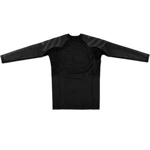 Rashguard MMA BJJ personnalisé respirant imprimé en sérigraphie OEM en Spandex/Polyester pour homme à manches courtes - Product Image 4