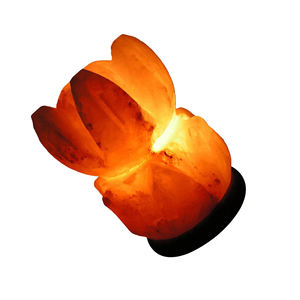 โคมไฟเกลือหิมาลัยสีชมพูโบราณ วัสดุออร์แกนิก คริสตัลรูปดอกไม้ ทำด้วยมือ สัมผัสเหมือนจริง ตกแต่งบ้าน - Product Image 3