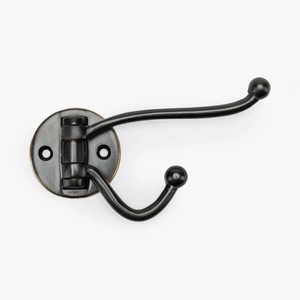 Gancho Doble de Zinc y Latón Estilo Rústico Retro para Montaje en Pared, Decoración para Baño o Dormitorio - Product Image 3