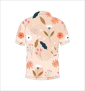Polo à imprimé floral pour hommes, beige, manches courtes, décontracté, respirant, léger, coupe ajustée, à la mode, pour l'été - Product Image 5