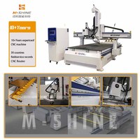 Mesin Router CNC Kayu 4 Axis 1325 ATC Langsung dari Pabrik untuk Perusahaan Pengolahan Kayu, Panel Furnitur, Pintu Kabinet, dan Pemotongan Presisi