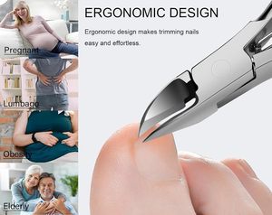 กรรไกรตัดเล็บเท้าสำหรับผู้ที่มีเล็บขบหนา ผู้ชาย ผู้สูงอายุ ใบมีดโค้งคมพิเศษ กรรไกรตัดเล็บเท้า - Product Image 5