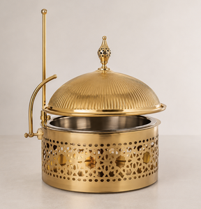 Recipiente de Acero Inoxidable de Lujo con Tapa Enrollable y Caligrafía Árabe, Calentador de Comida Premium para Buffet, Ideal para Hoteles y Servicios de Catering - Product Image 6